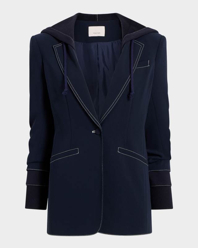 Khloe Hooded Topstitch Blazer